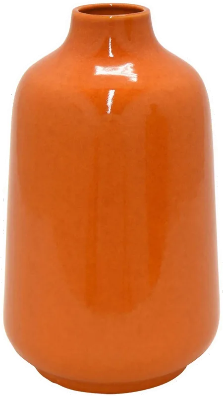 9 Inch Orange Vase
