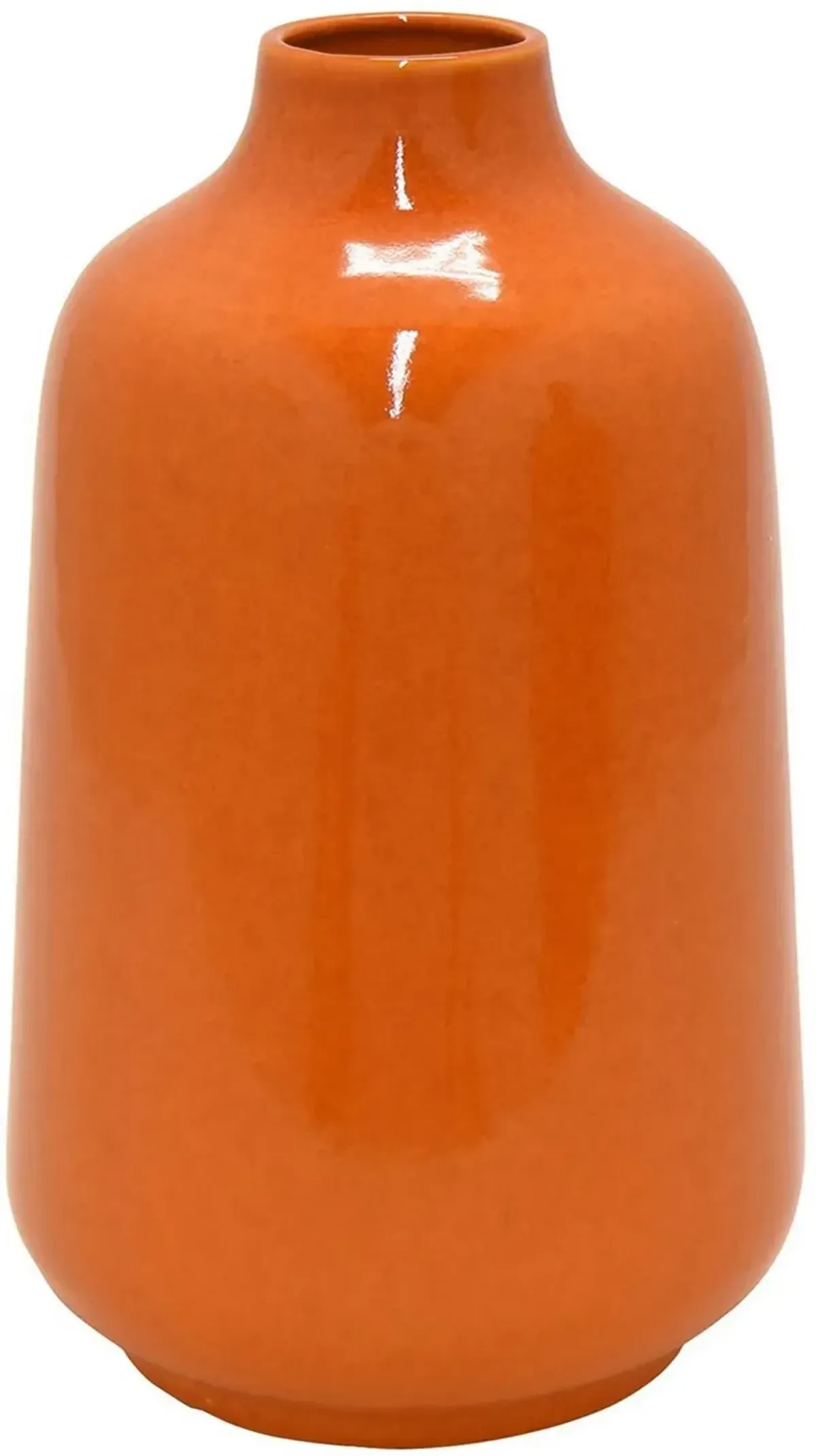 9 Inch Orange Vase