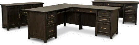 Addison Gray 64 Inch Desk with Return