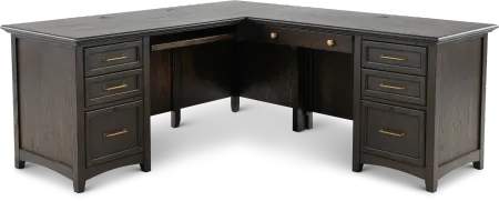 Addison Gray 64 Inch Desk with Return