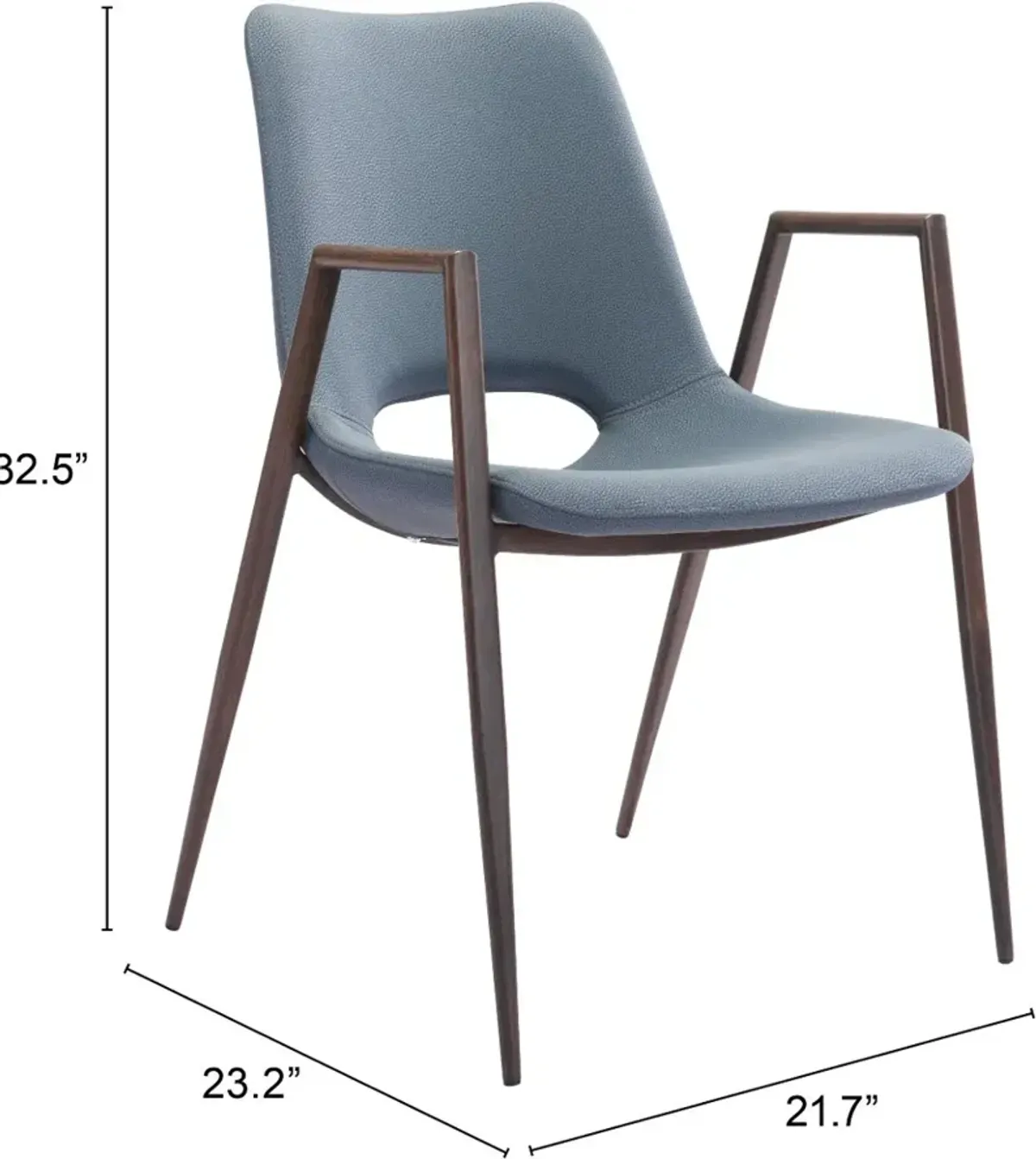 Desi Gray Dining Chair, Set of 2