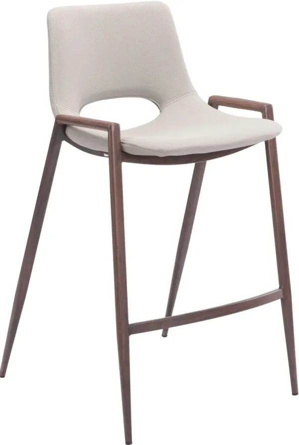 Desi Beige Counter Height Stool, Set of 2