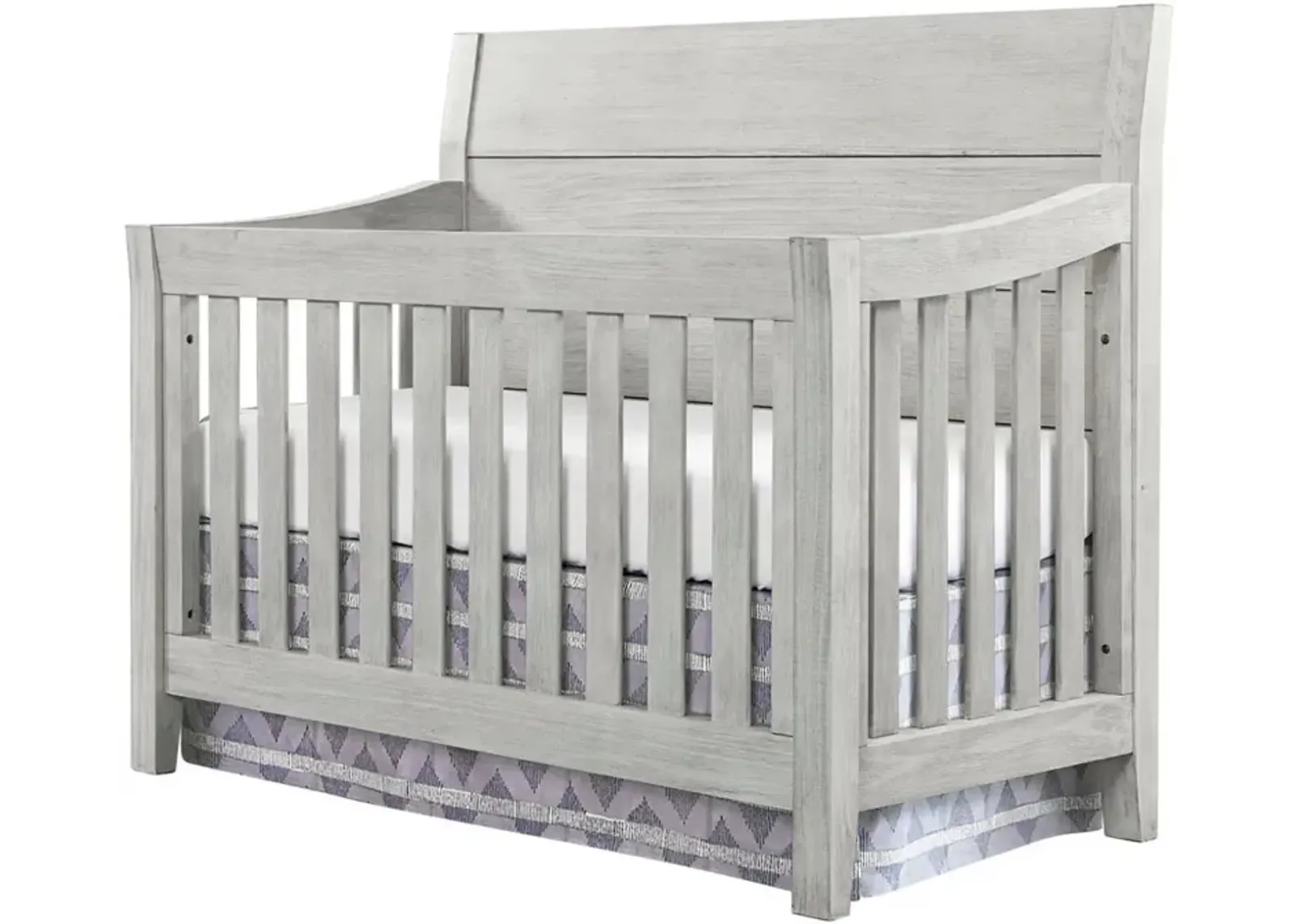 Tranquil Rock Weathered White 4-in-1 Convertible Crib