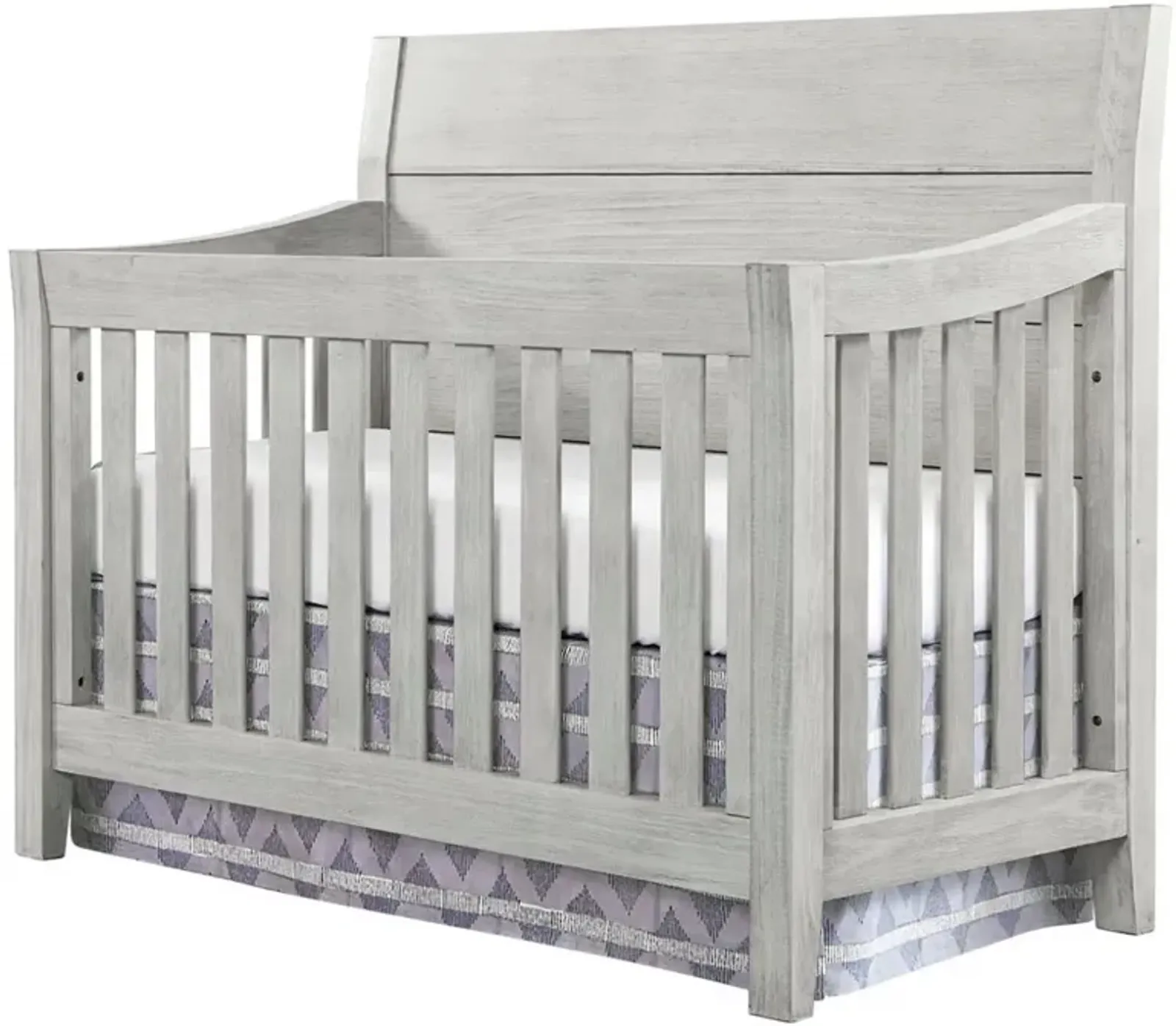 Tranquil Rock Weathered White 4-in-1 Convertible Crib