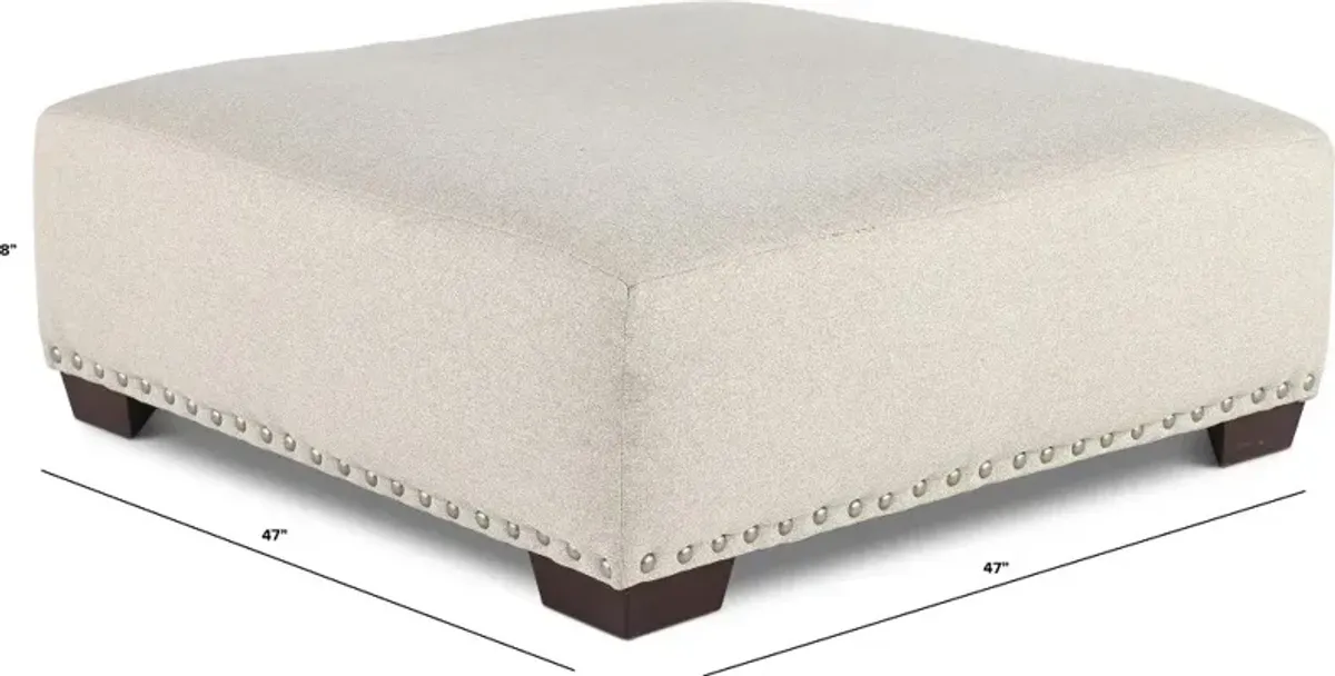 Middleton Beige Cocktail Ottoman