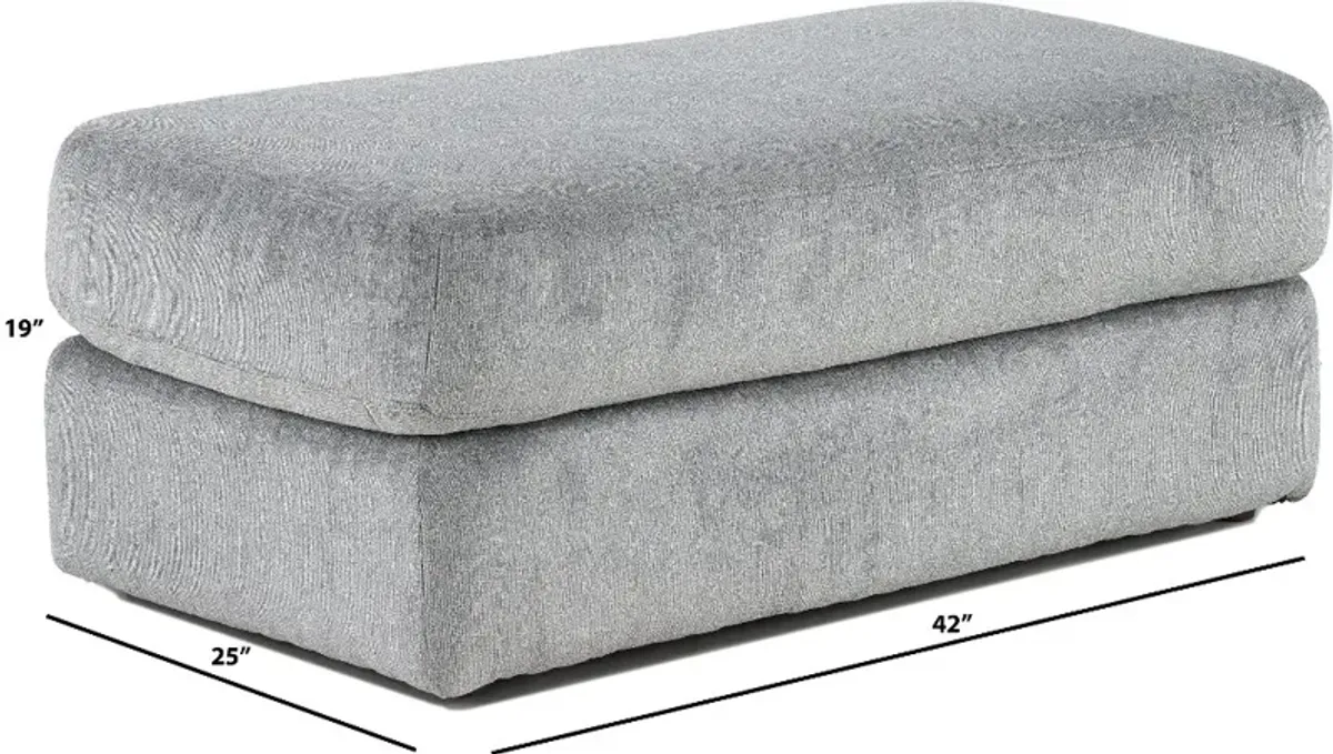 Lamar Gray Ottoman