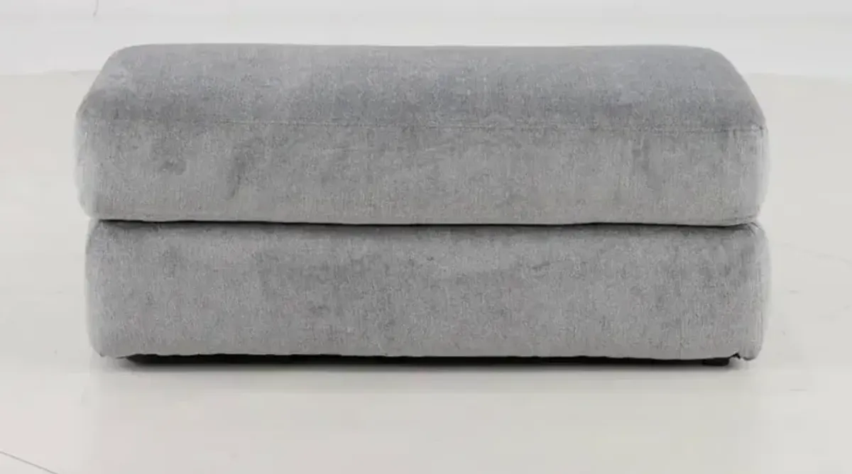 Lamar Gray Ottoman