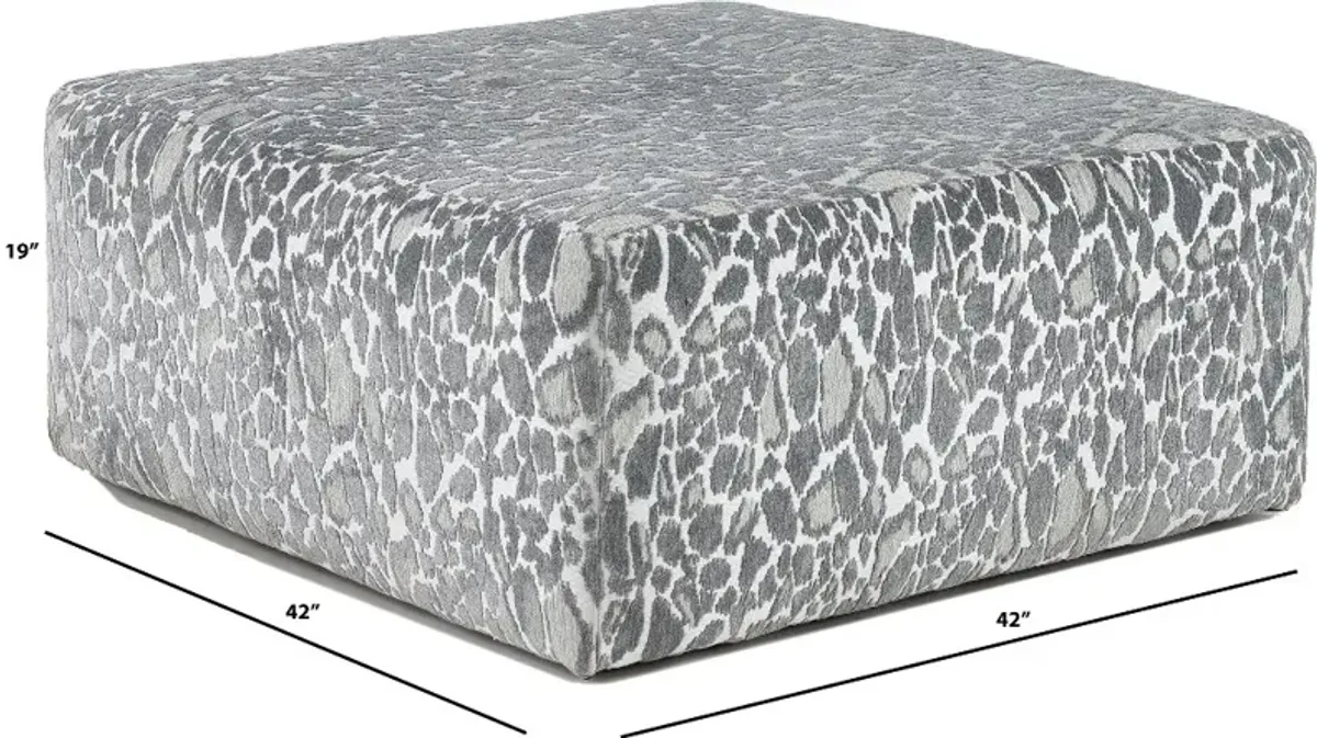 Lamar Gray Cocktail Ottoman