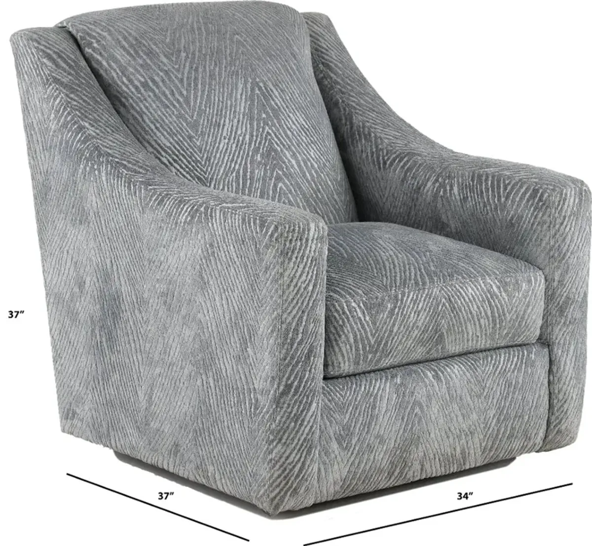 Lamar Gray Swivel Accent Chair