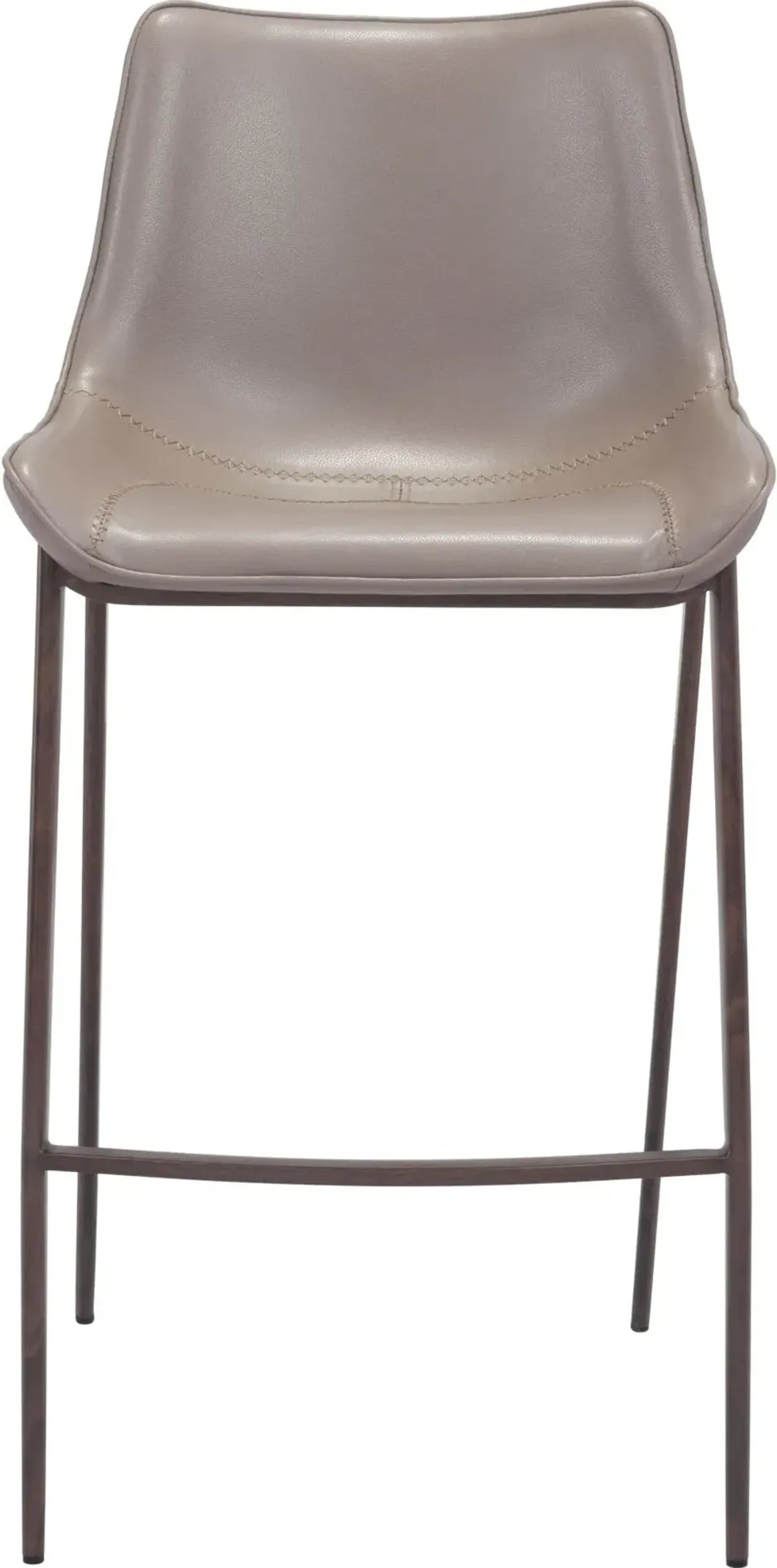 Magnus Gray and Brown Bar Stool, Set of 2