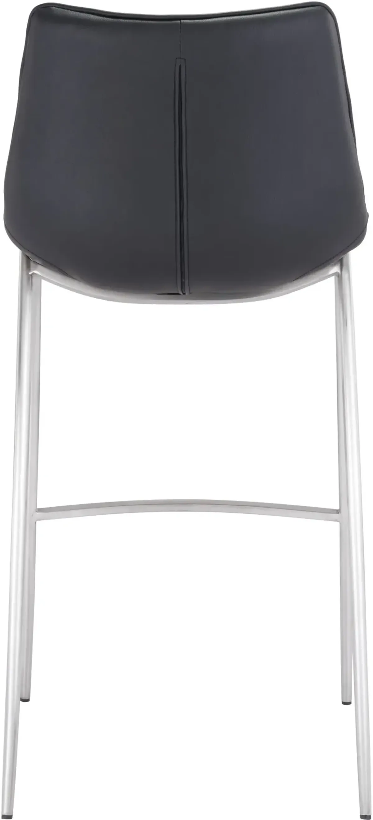 Magnus Black and Silver Bar Stool, Set of 2