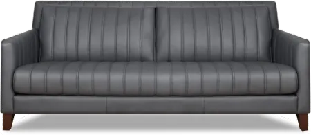 Ross Gray Leather Sofa - Amax Leather