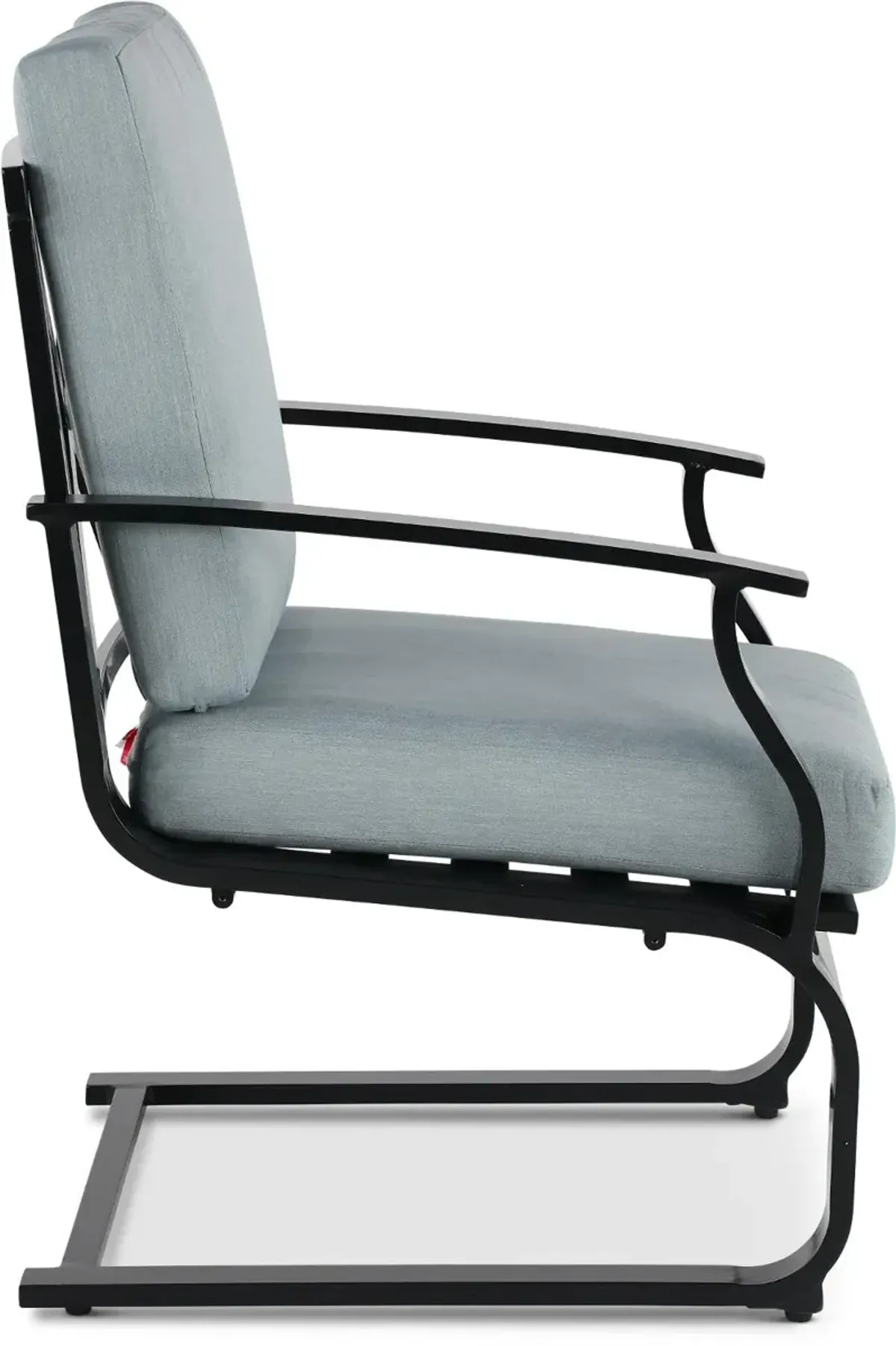 Sea Breeze Black Patio Spring Chair