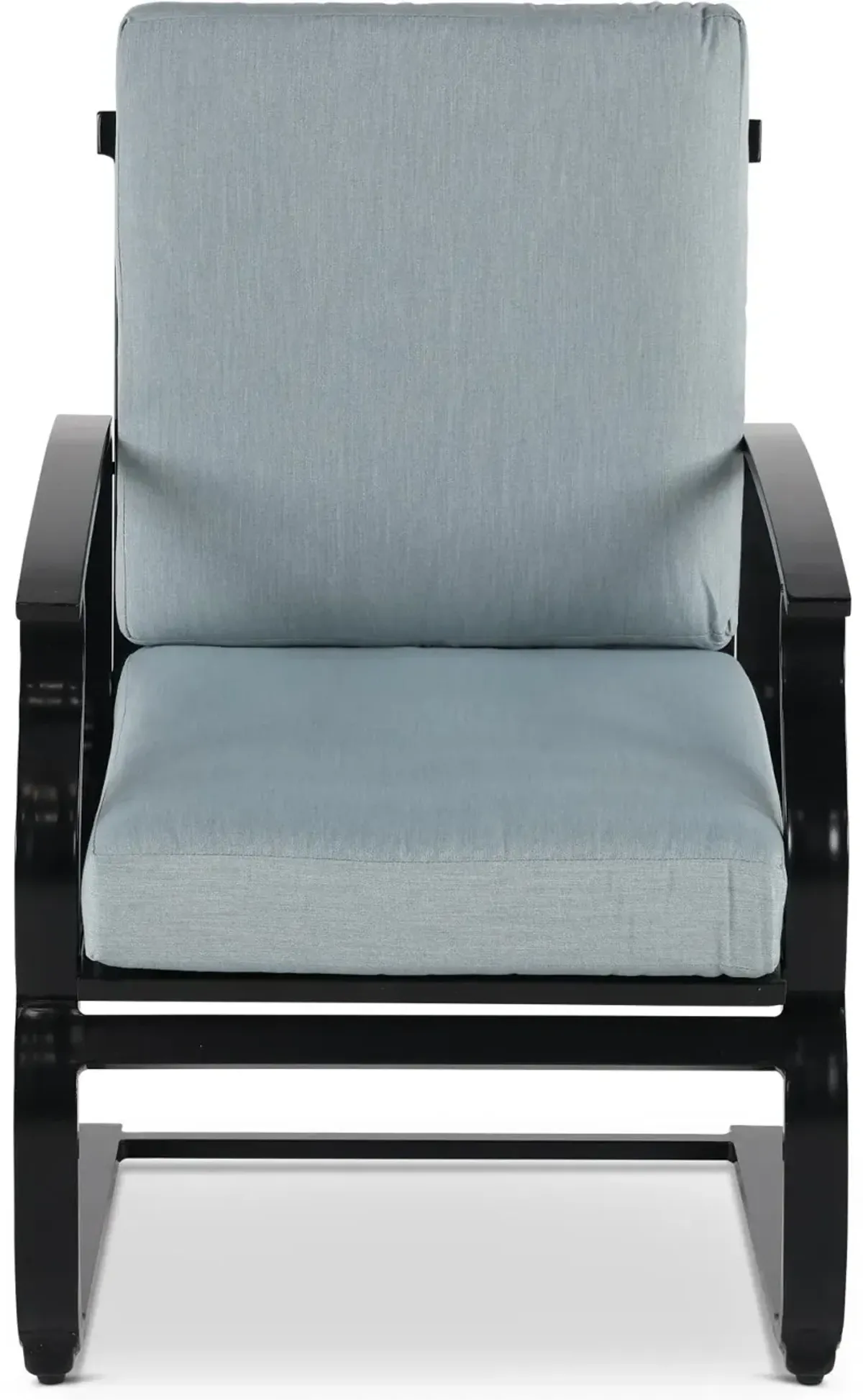 Sea Breeze Black Patio Spring Chair