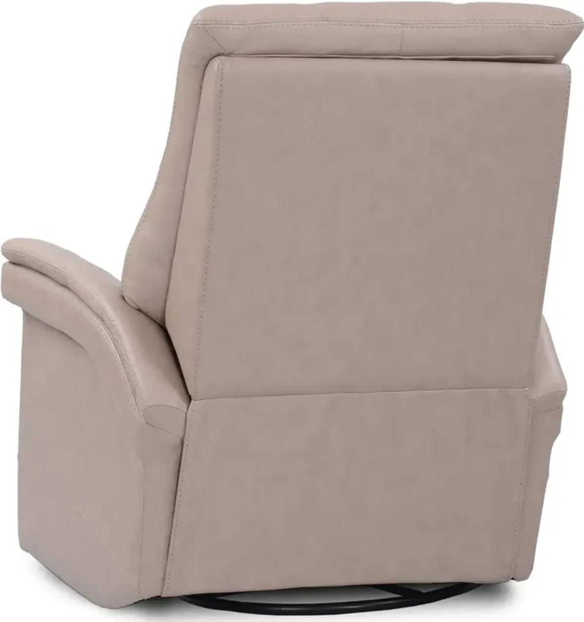 Andrew Beige Leather Power Swivel Glider Recliner