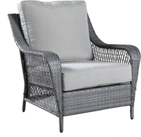 Essen II Gray Wicker Club Chair (Set of 2)