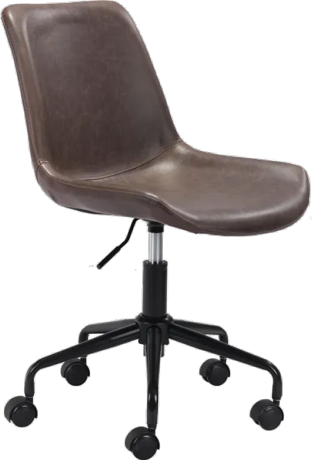 Mid-century Modern Brown Office Chair