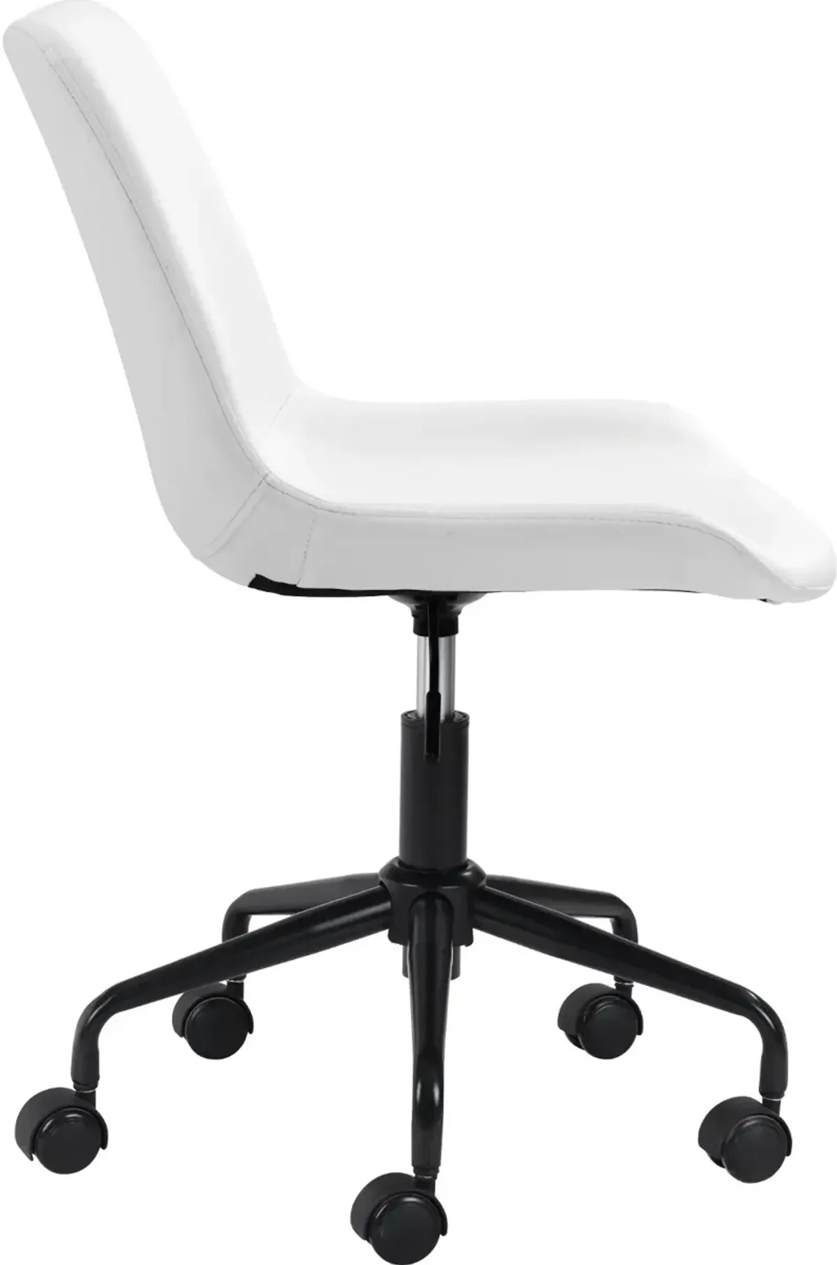 Byron Mid-Century Modern White Office Chair