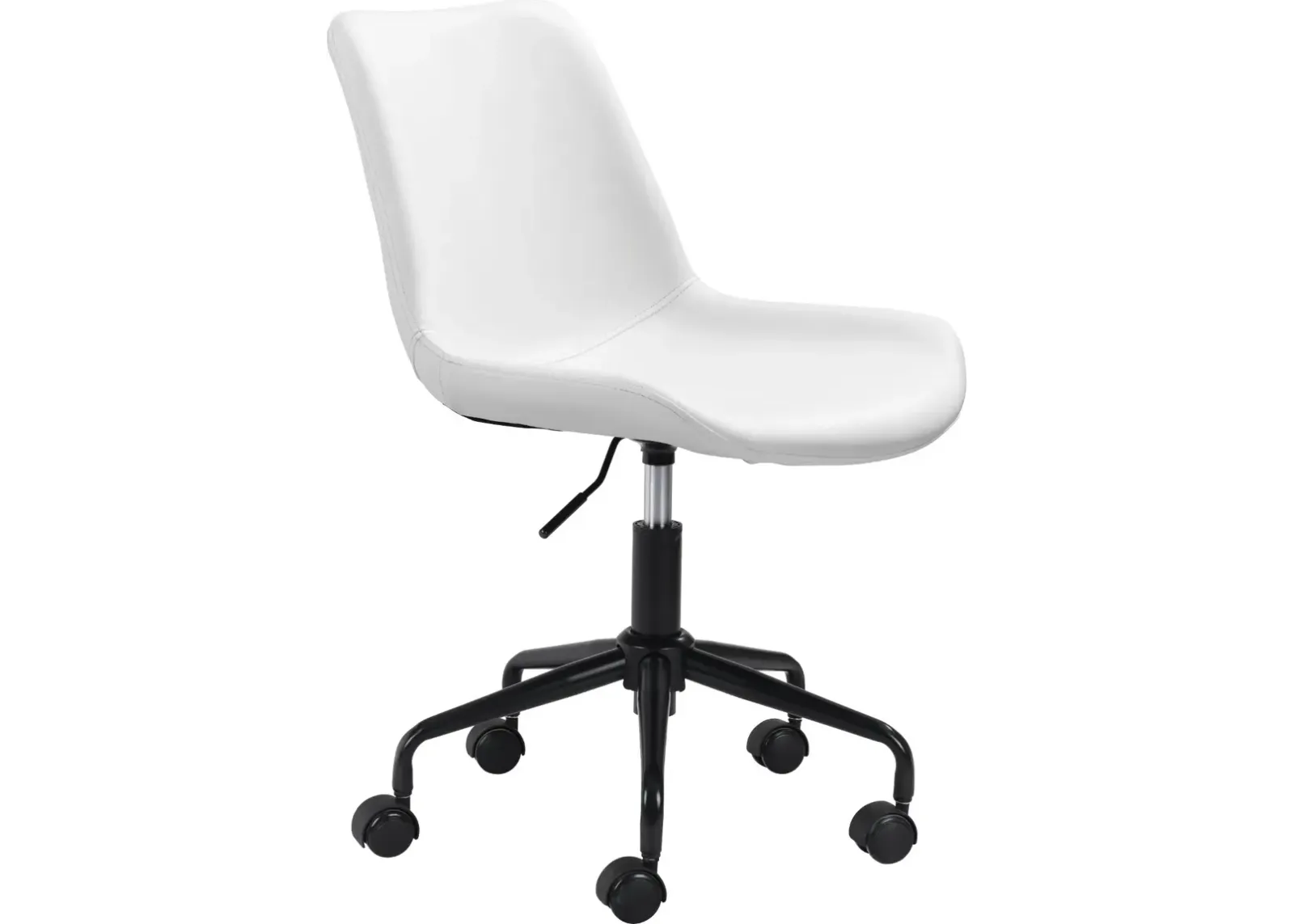 Byron Mid-Century Modern White Office Chair