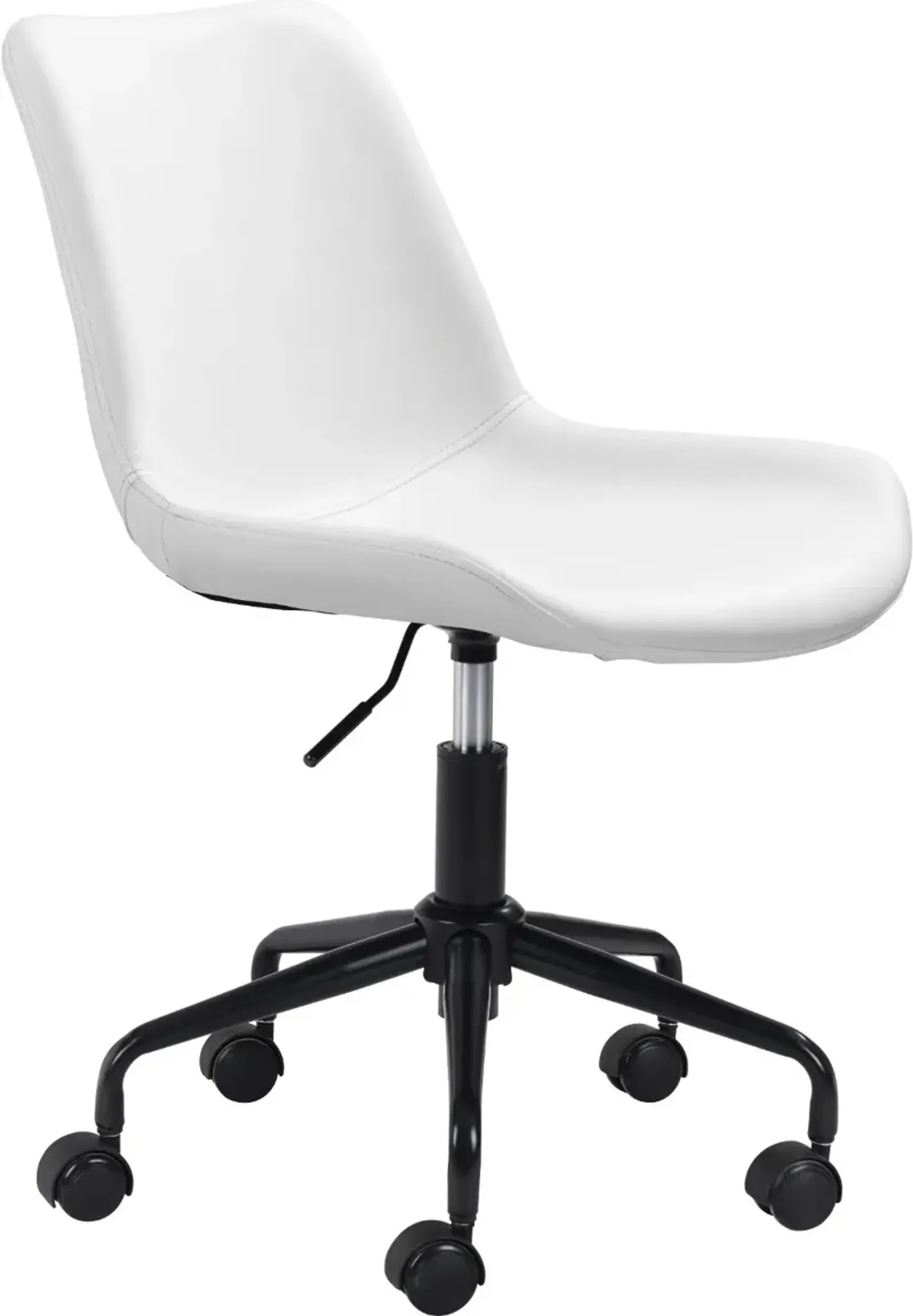 Byron Mid-Century Modern White Office Chair