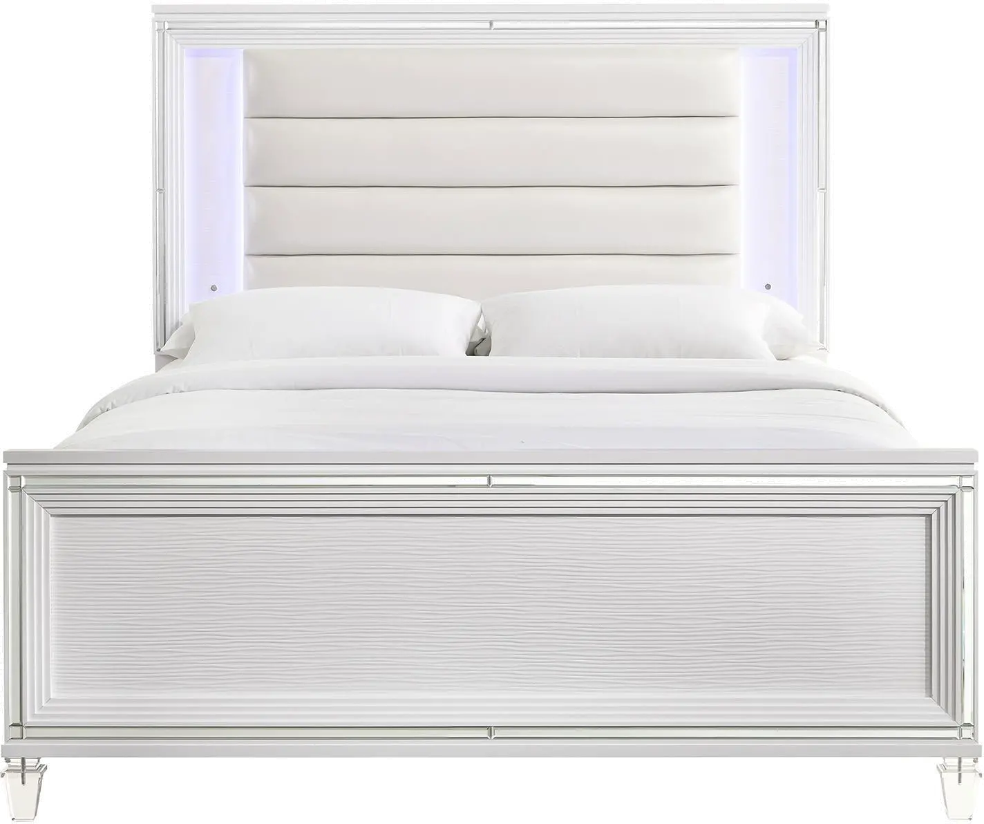 Posh White Full Bed with Trundle