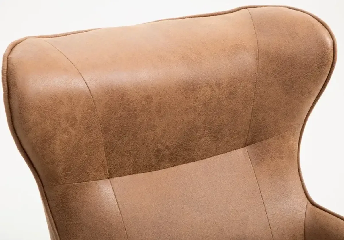 Franky Saddle Brown Accent Chair