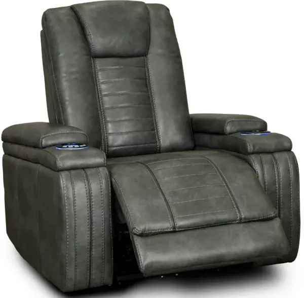Tinsmith Gray Modern Power Recliner - Megan
