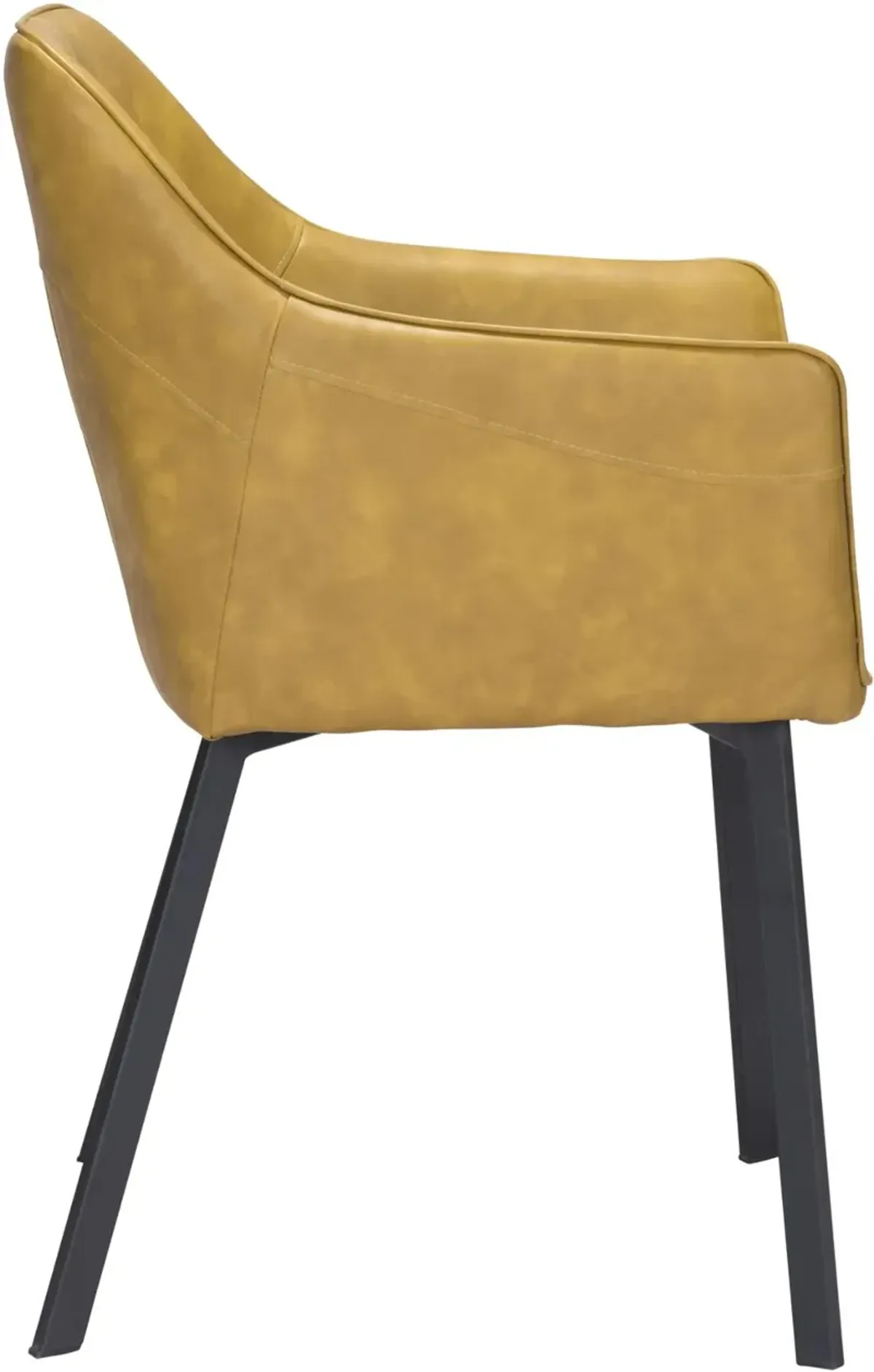 Loiret Yellow Upholstered Dining Chair, Set of 2