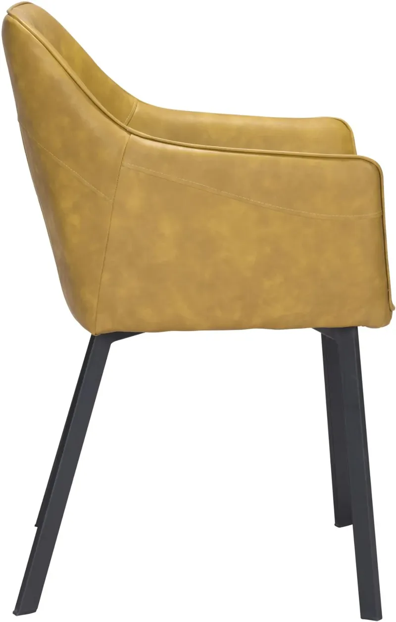 Loiret Yellow Upholstered Dining Chair, Set of 2