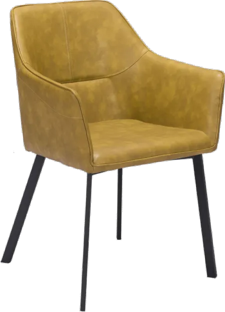 Loiret Yellow Upholstered Dining Chair, Set of 2