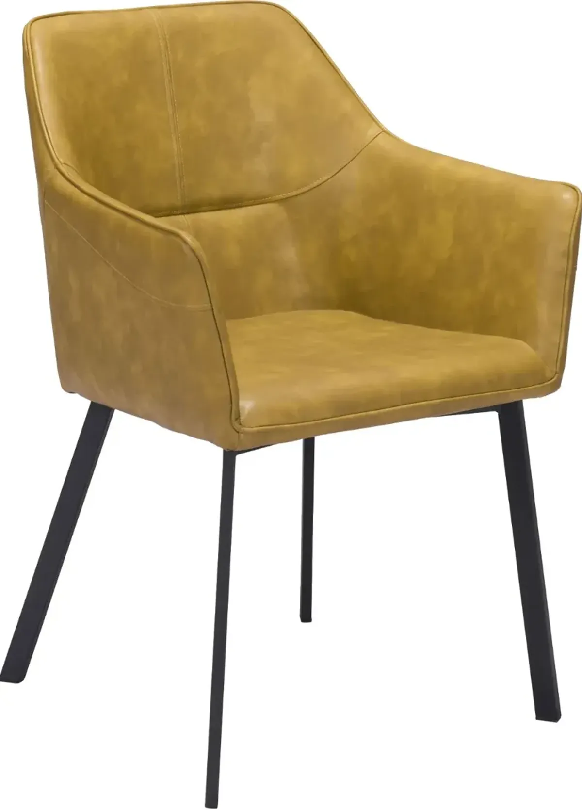 Loiret Yellow Upholstered Dining Chair, Set of 2