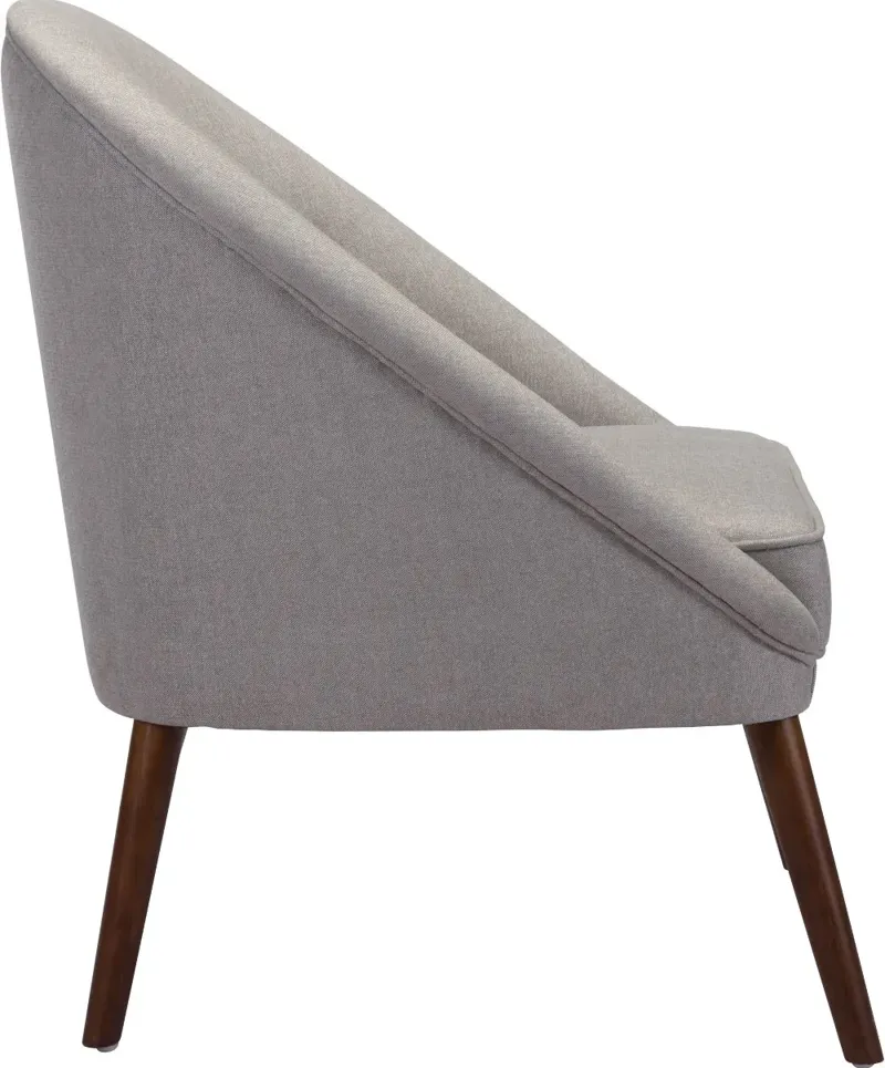 Cruise Mid Century Modern Gray Accent Chair