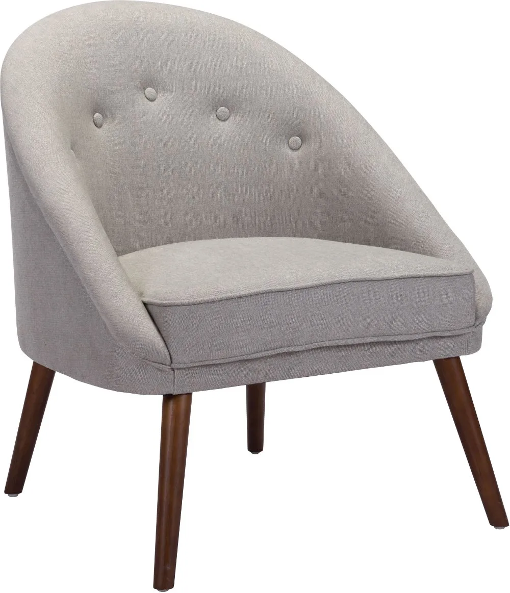 Cruise Mid Century Modern Gray Accent Chair