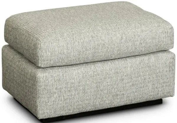 Transitional Gray Gliding Ottoman - Sugar Shack