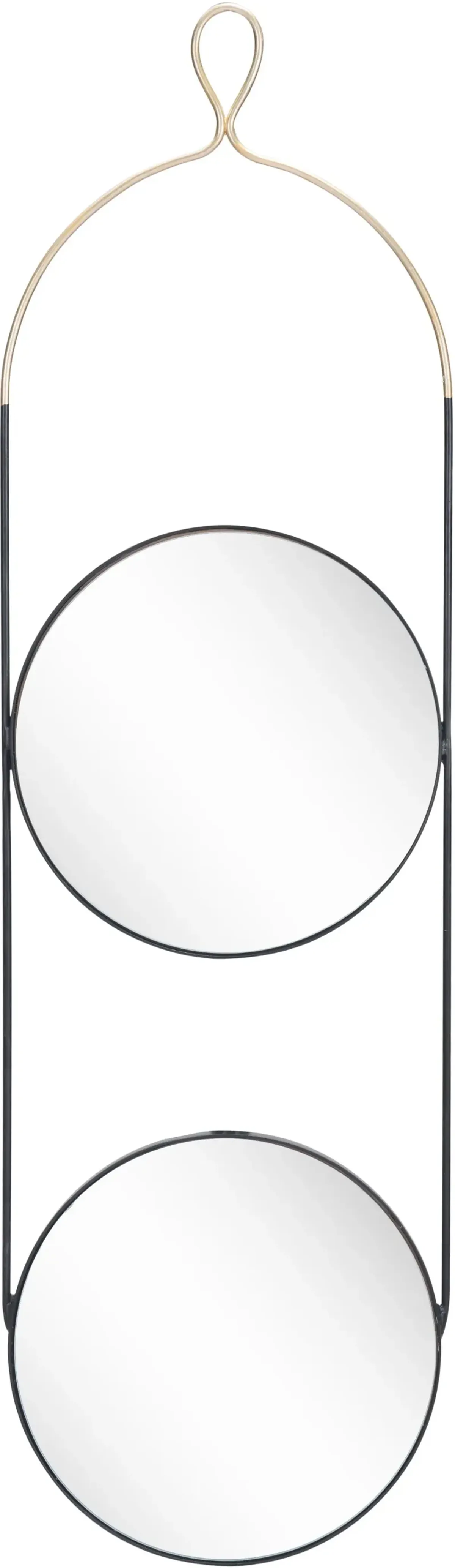 Gold and Black Round Wall Mirror - Zodiac