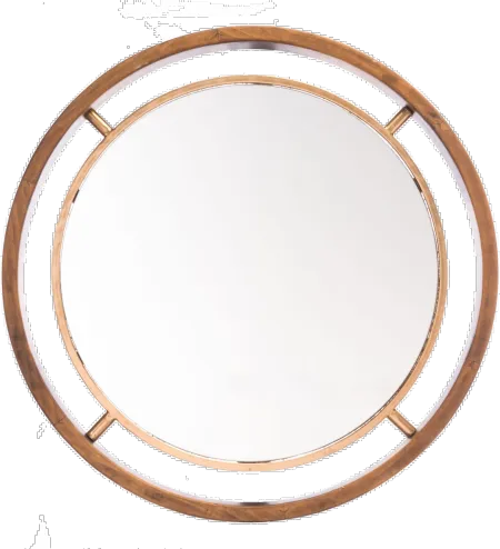 Round Gold Wall Mirror