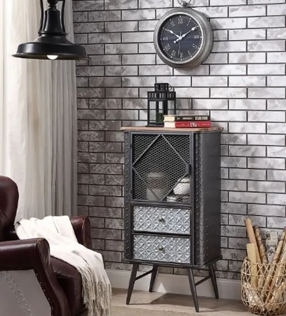 Industrial Metal Bookcase - Forester