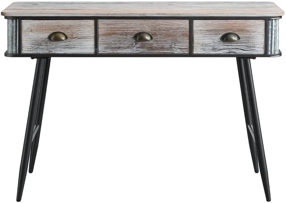 Washed Gray Industrial Sofa Table - Alta