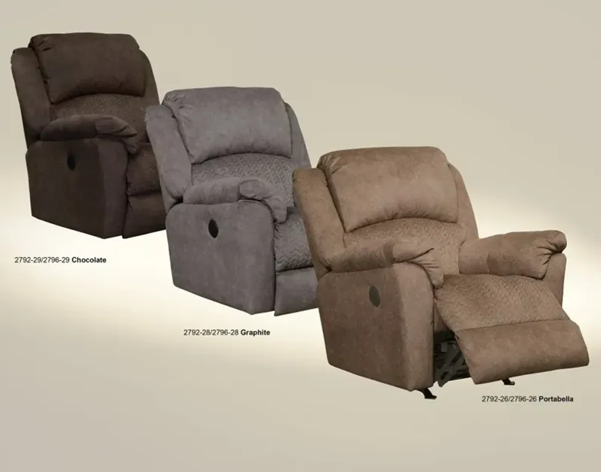 Malloy Brown Power Rocker Recliner