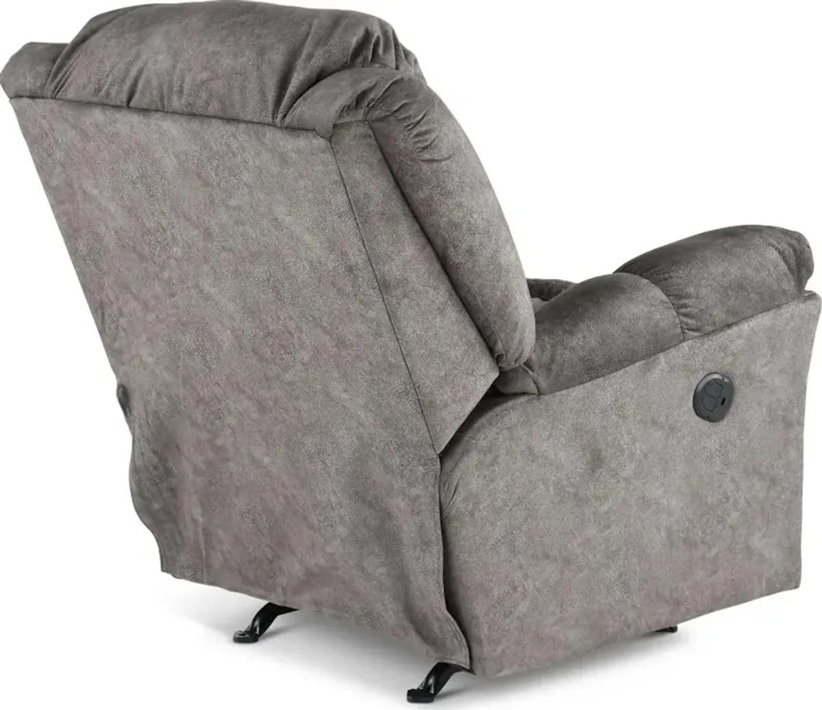 Malloy Gray Power Rocker Recliner