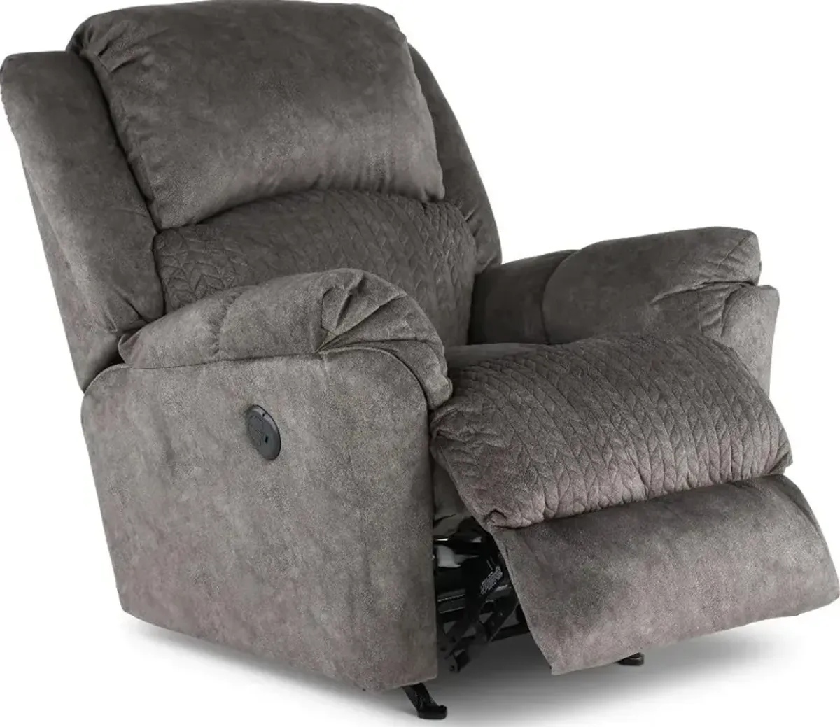 Malloy Gray Power Rocker Recliner