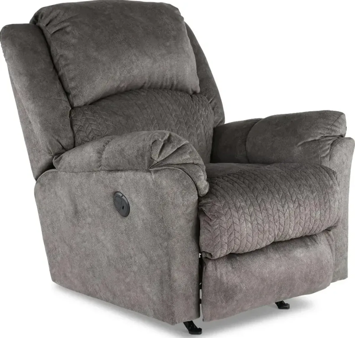 Malloy Gray Power Rocker Recliner