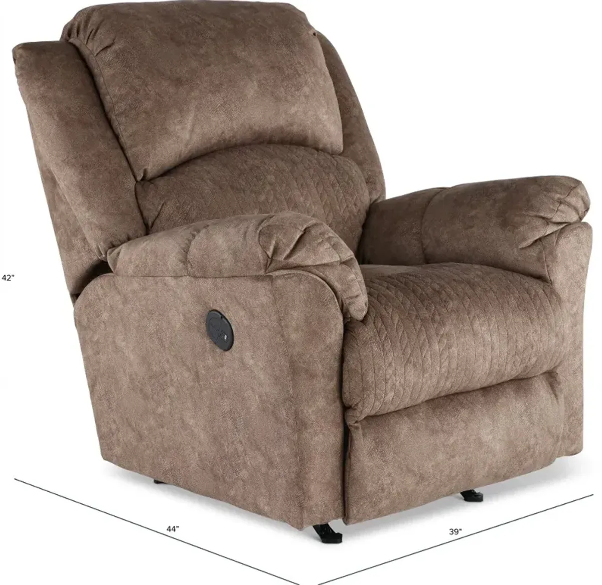 Malloy Tan Power Rocker Recliner