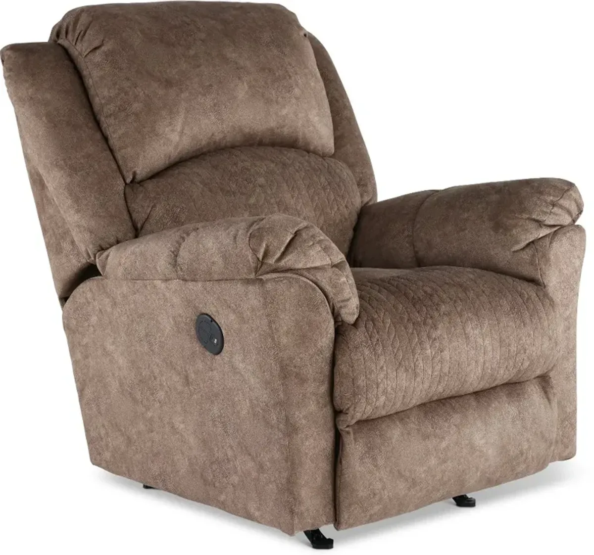 Malloy Tan Power Rocker Recliner