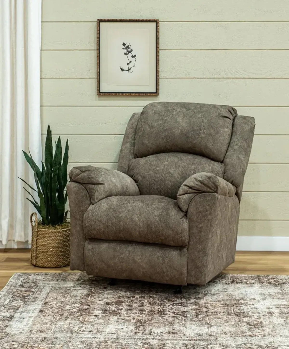 Malloy Tan Power Rocker Recliner