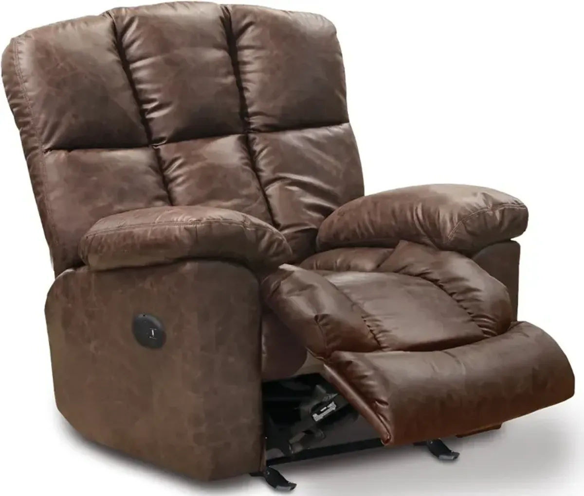 Mayfield Saddle Brown Power Rocker Recliner