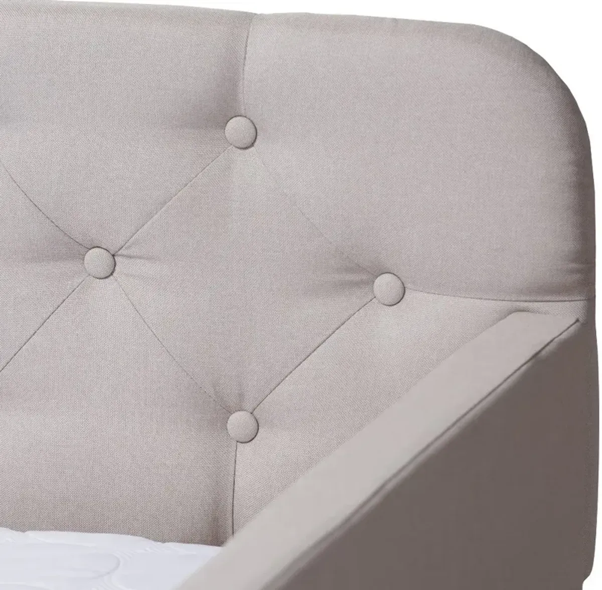 Modern Beige Upholstered Twin Daybed - Tahlia