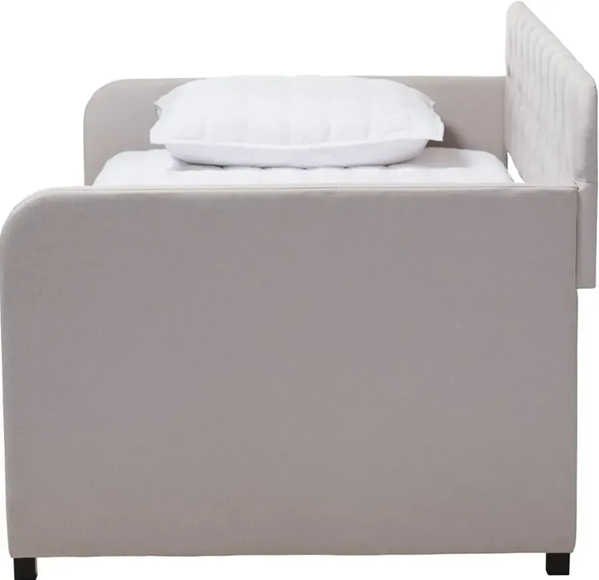 Modern Beige Upholstered Twin Daybed - Tahlia