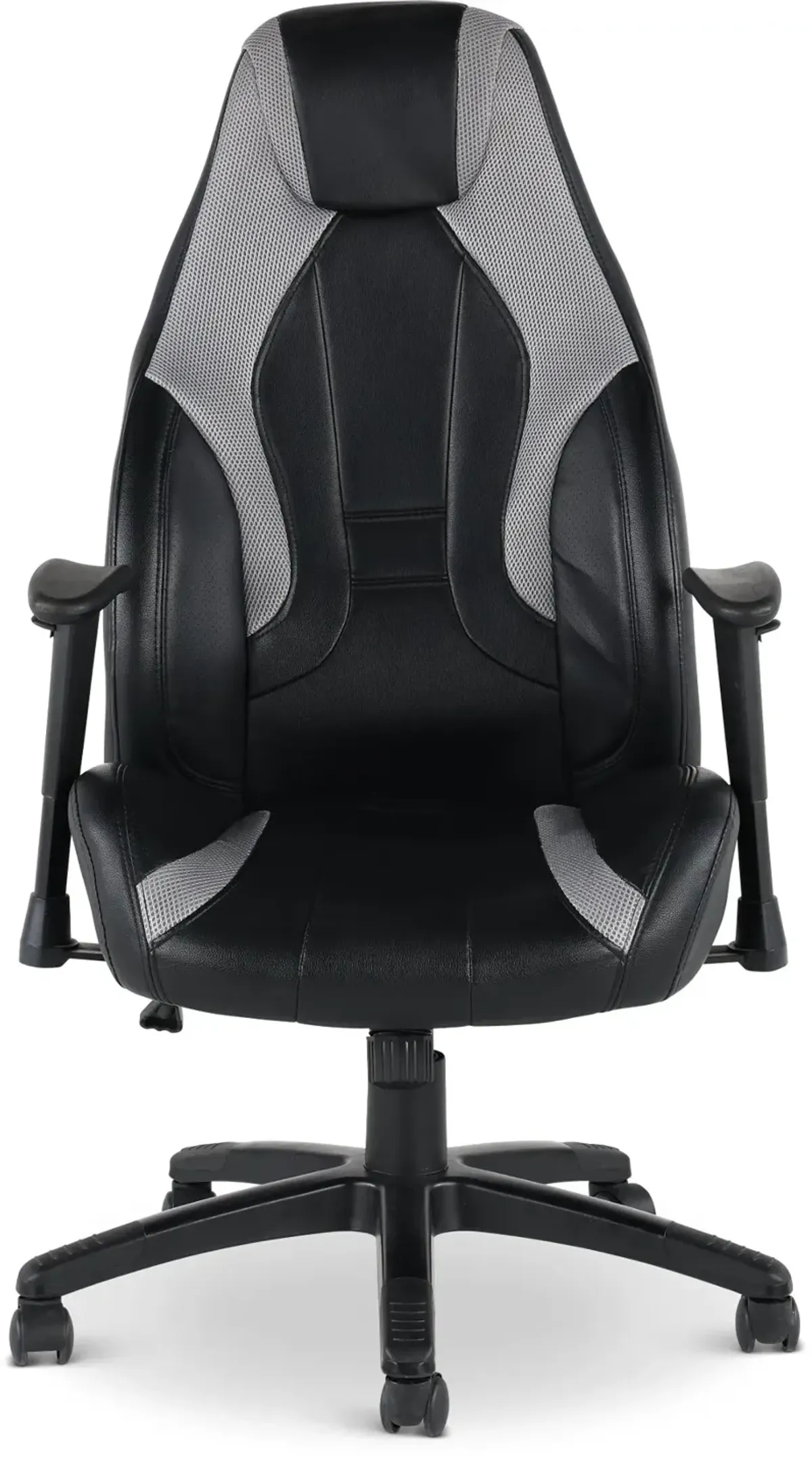 Commander Black and Silver Gaming Chair