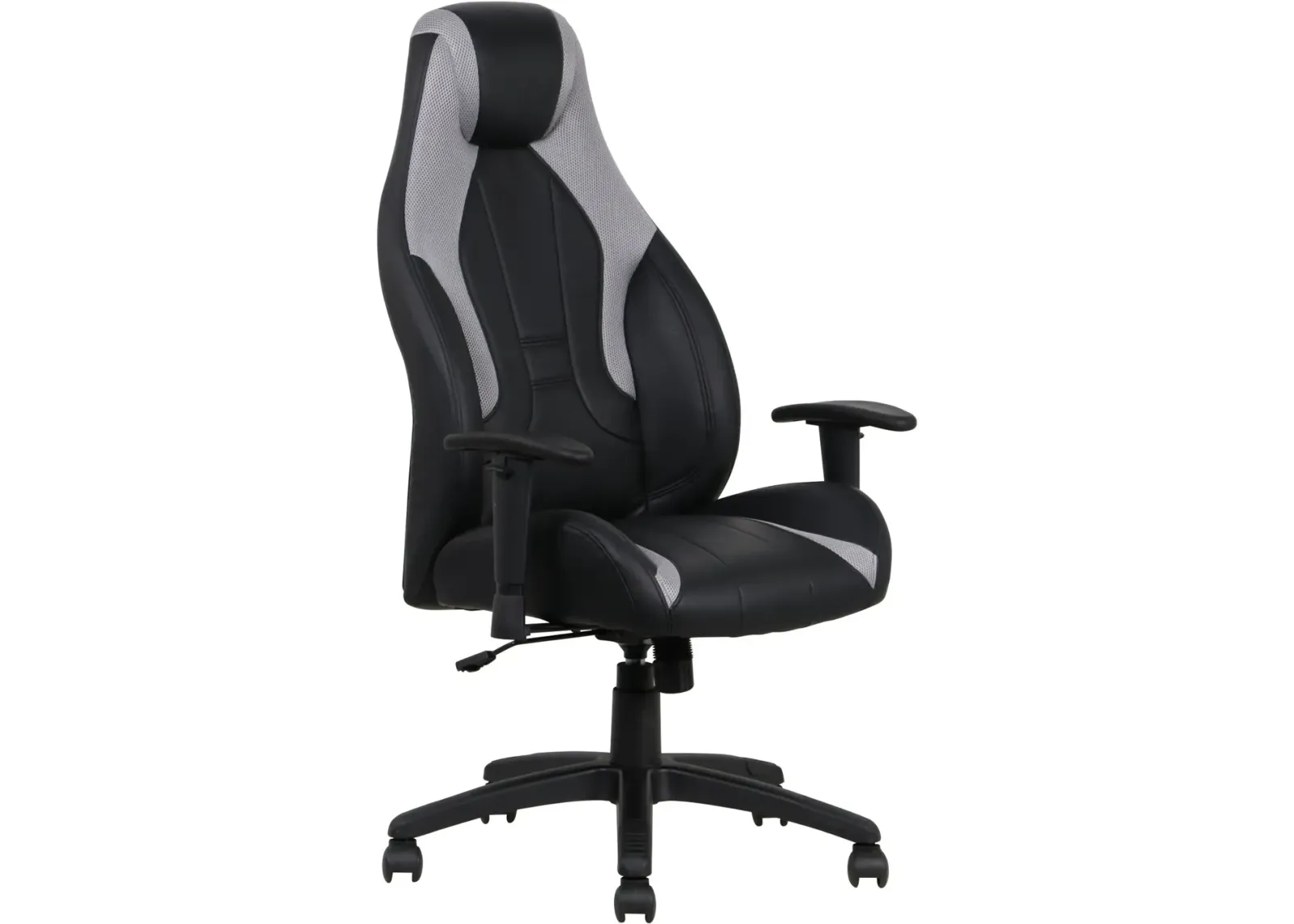 Commander Black and Silver Gaming Chair